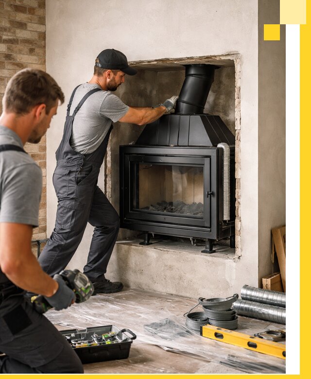 Установка каминных топок в Югорске: монтаж, подключение