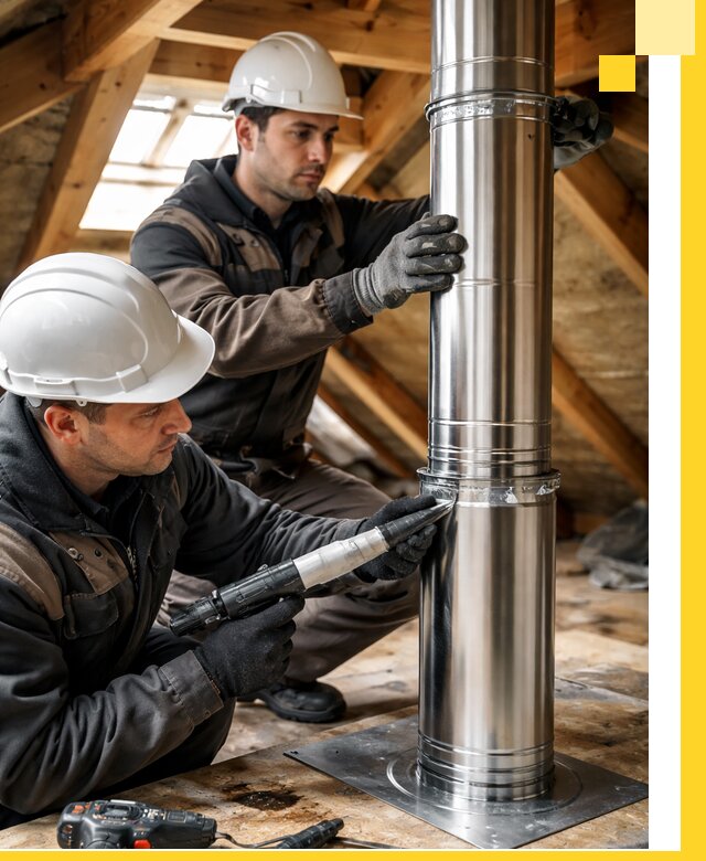 Монтаж дымоходов для каминов в Югорске с гарантией качества