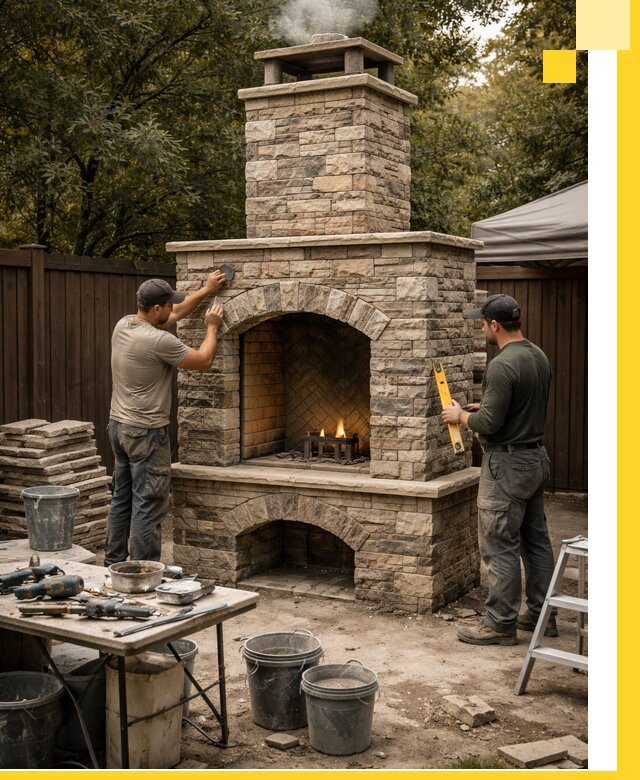 Проектирование и установка уличных каминов в Югорске