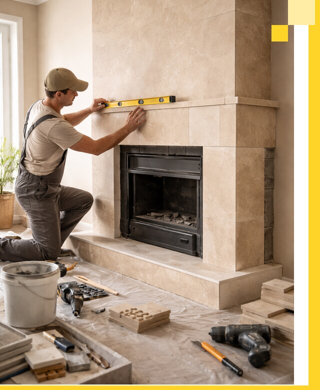 Установка и монтаж каминов в частном доме под ключ в Югорске