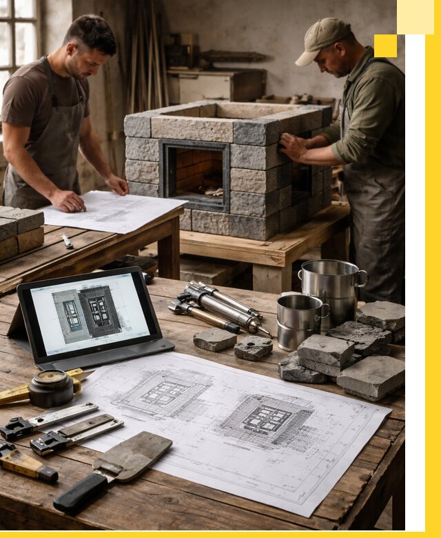 Разработка проектов печей с согласованием и монтажом в Югорске