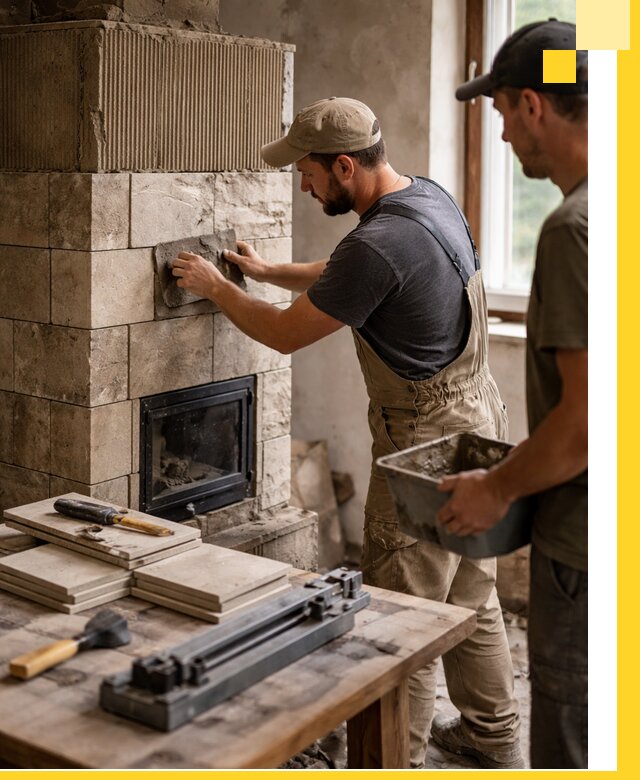 Профессиональная облицовка печей в Югорске: керамика и камень