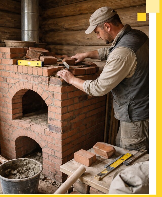 Изготовление и установка русских печей в Югорске под ключ