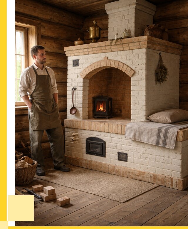 Русские печи с лежанкой под ключ в Югорске от 153165 р. ЭриданЮгр