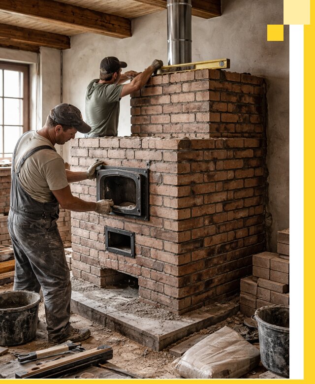 Печи для загородного дома под ключ в Югорске — монтаж и сервис