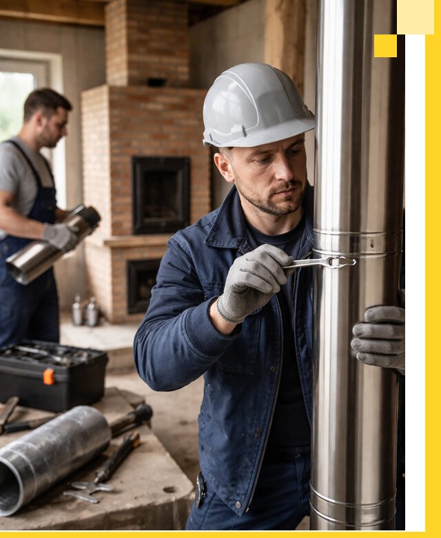 Профессиональный монтаж дымоходов для печей в Югорске