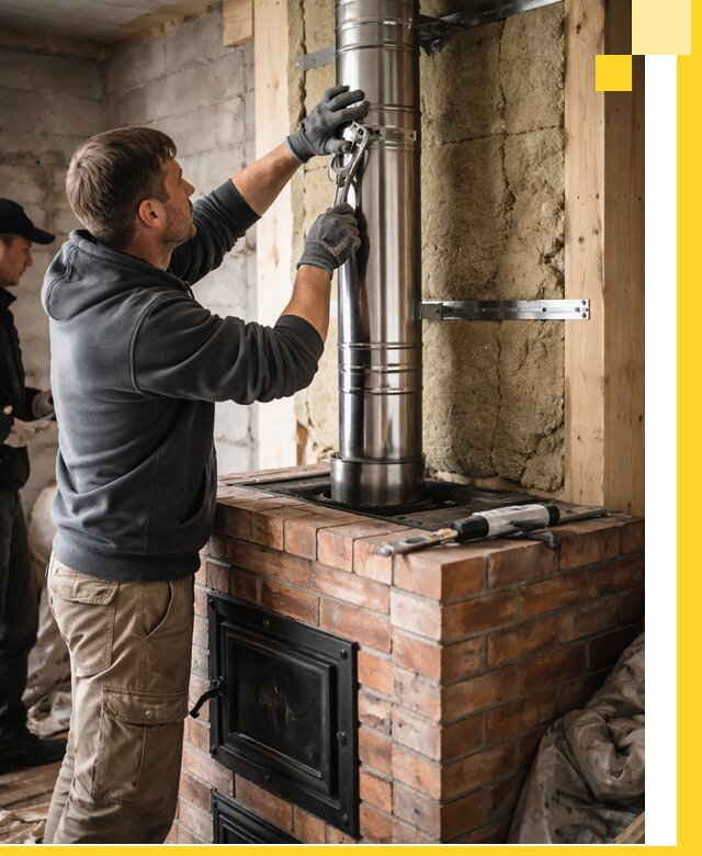 Изготовление и монтаж печей и дымоходов под ключ в Югорске