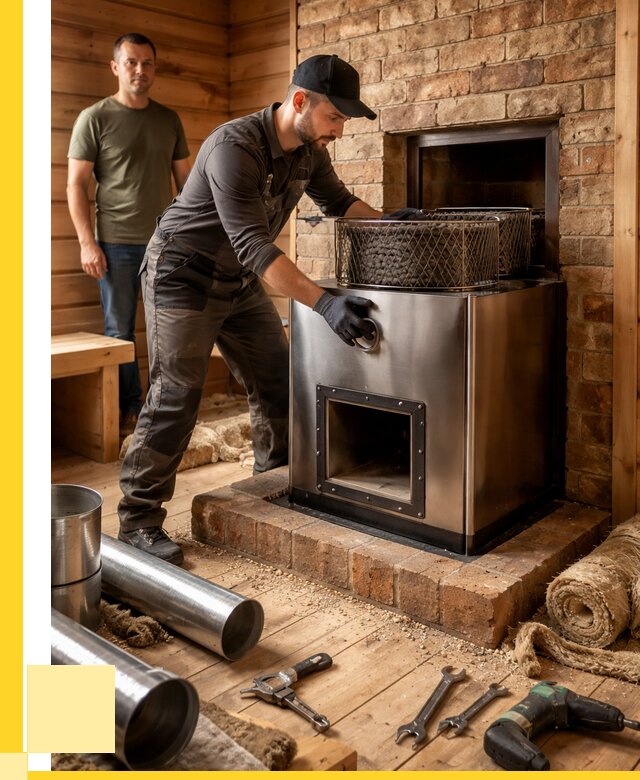 Монтаж банных печей под ключ в Югорске от 18380 р., ЭриданЮгр