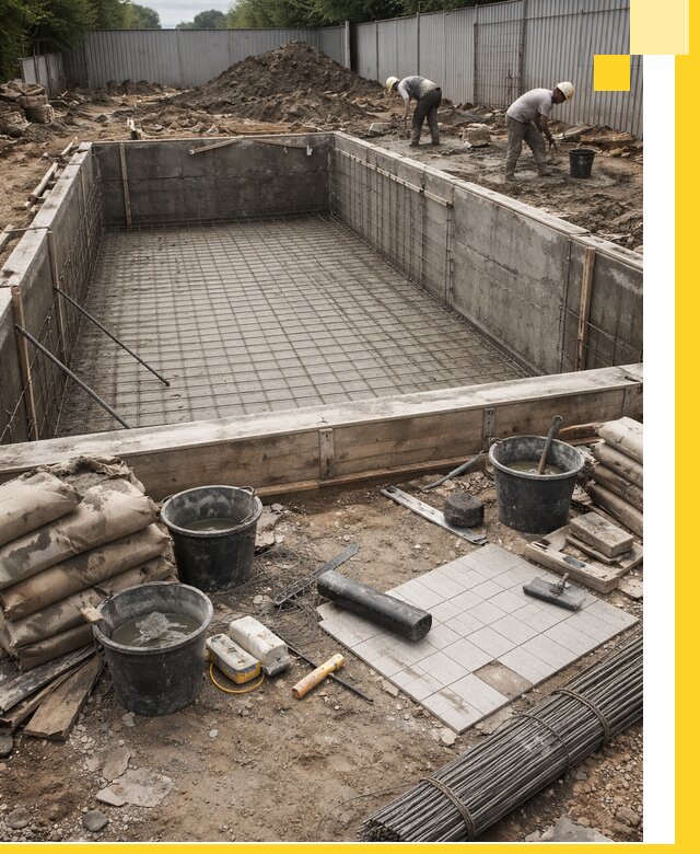 Строительство бассейнов под ключ в Югорске, дизайн и монтаж