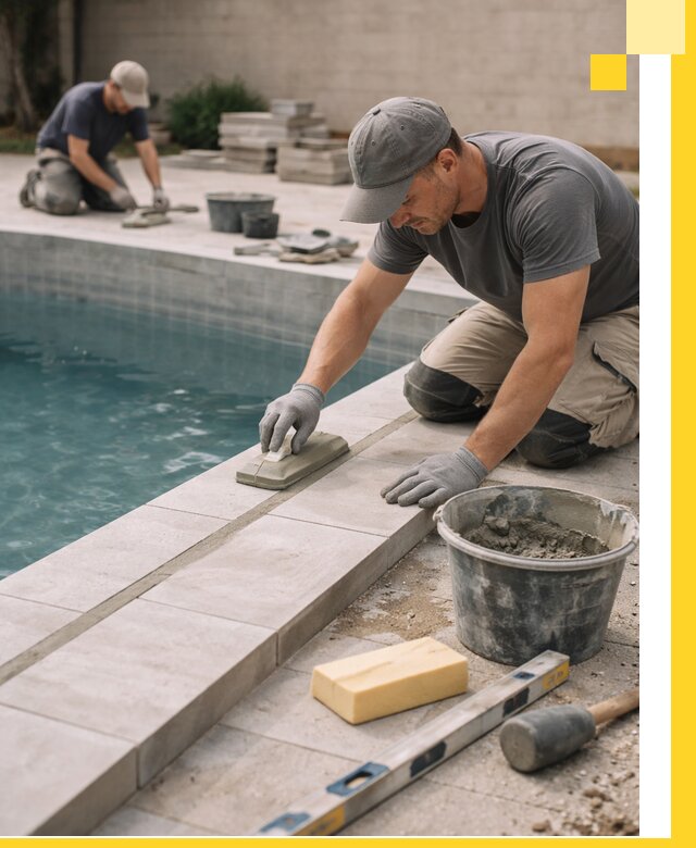 Отделка бассейнов в Югорске: декоративная отделка и гидроизоляция