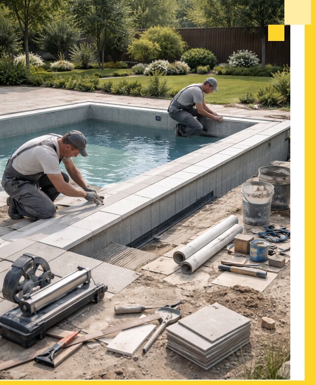 Строительство открытых бассейнов под ключ в Югорске профессионально