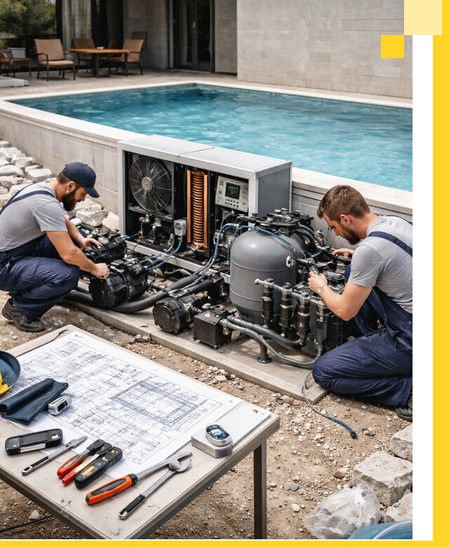 Проектирование и монтаж бассейнов с подогревом в Югорске