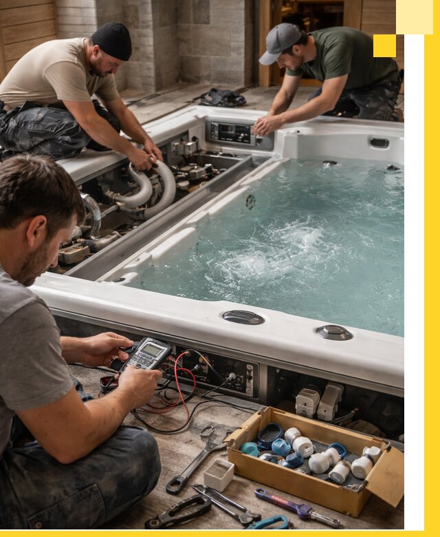 Гидромассажные бассейны под ключ в Югорске, дизайн и монтаж