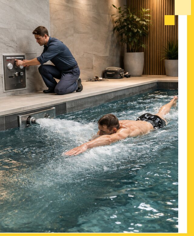 Проектирование и монтаж бассейнов с противотоком в Югорске