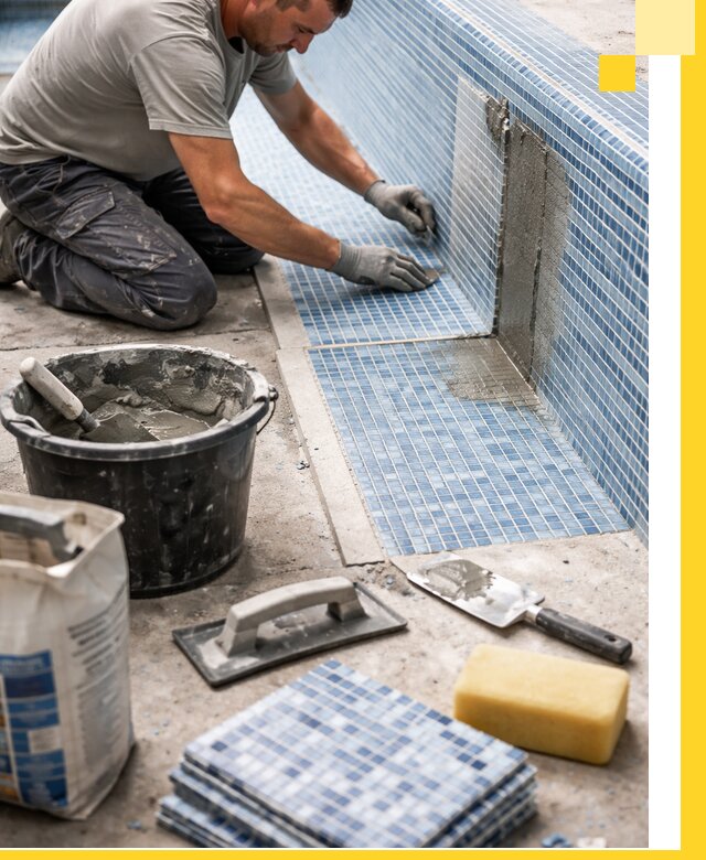 Укладка и ремонт мозаики для бассейнов под ключ в Югорске