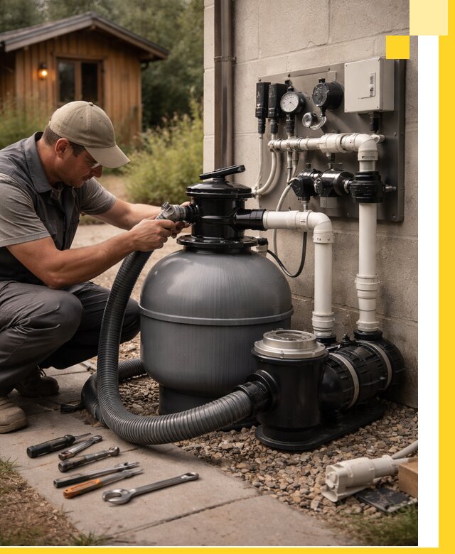 Продажа и монтаж фильтров и насосов для бассейнов в Югорске