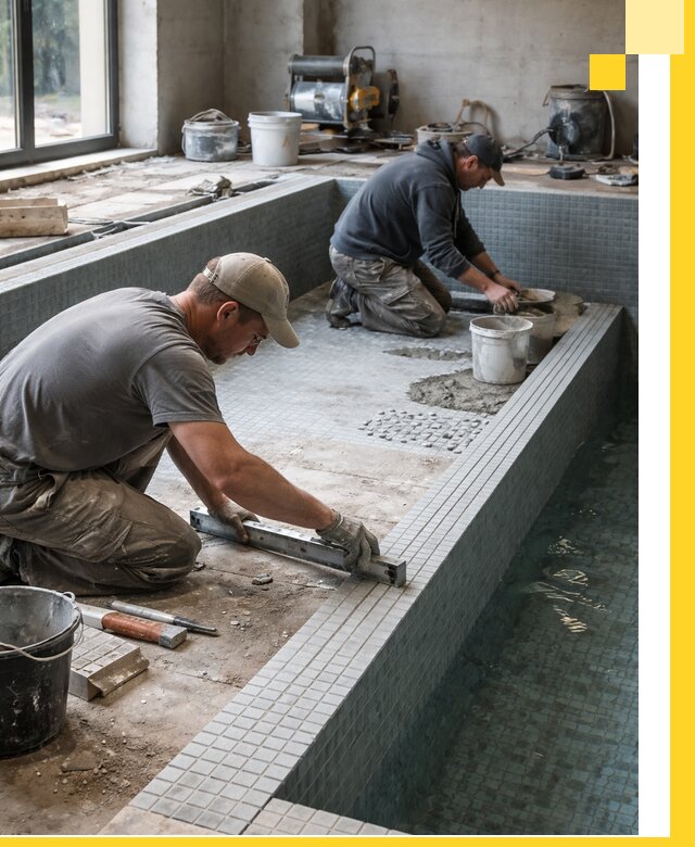 Строительство бассейна в частном доме в Югорске под ключ