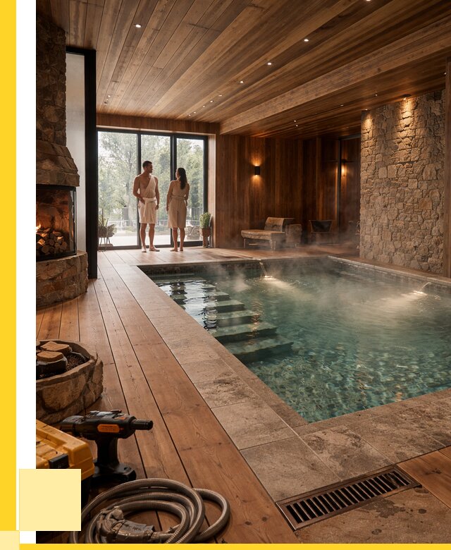 Проекты бань с бассейном под ключ в Югорске от 76583 р., ЭриданЮгр