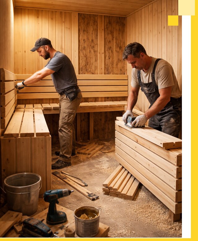 Профессиональный комплексный ремонт саун под ключ в Югорске