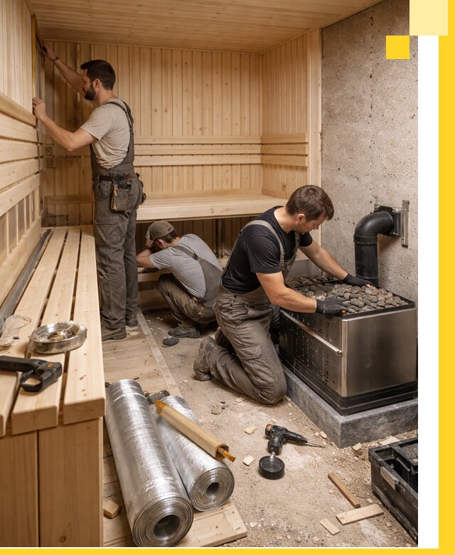 Индивидуальные сауны на заказ в Югорске под ключ, проект и монтаж