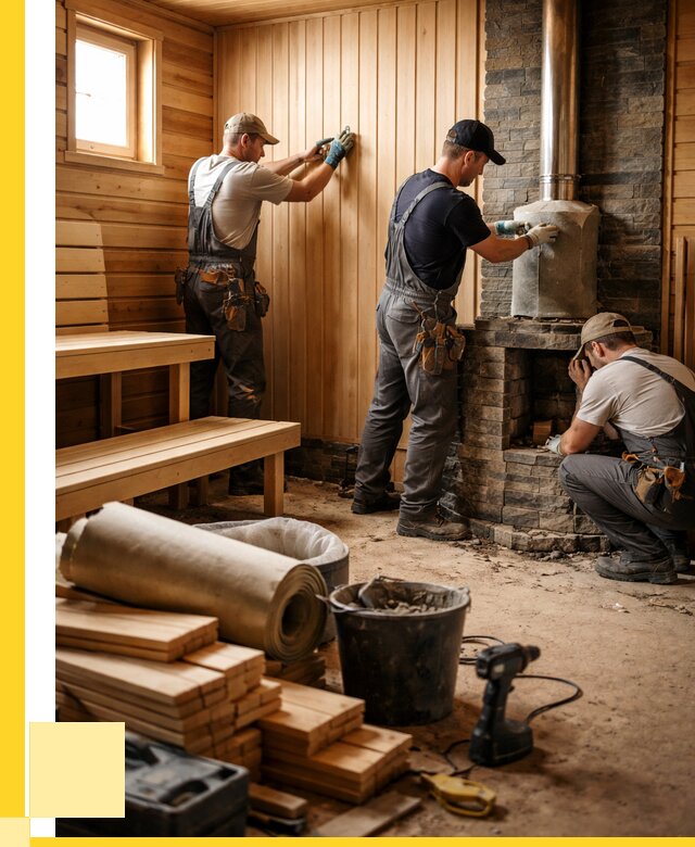 Ремонт бань под ключ в Югорске от 45950 р. | ЭриданЮгр