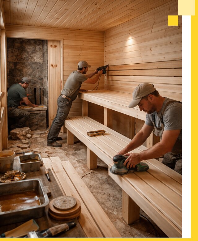 Профессиональная отделка бань в Югорске под ключ, с гарантией