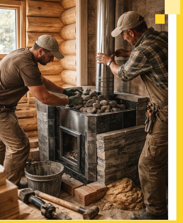 Строительство и отделка русских бань под ключ в Югорске