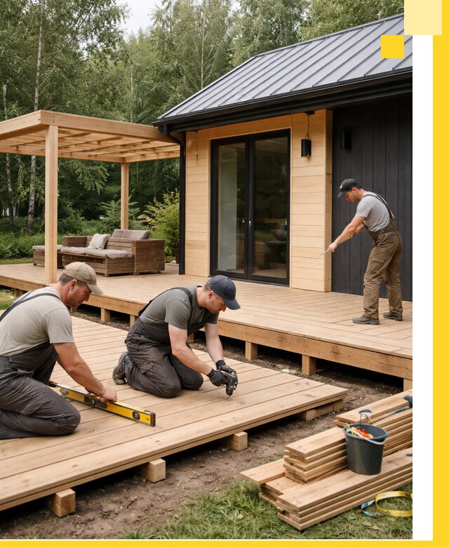 Строительство бань с террасой и бассейном под ключ в Югорске