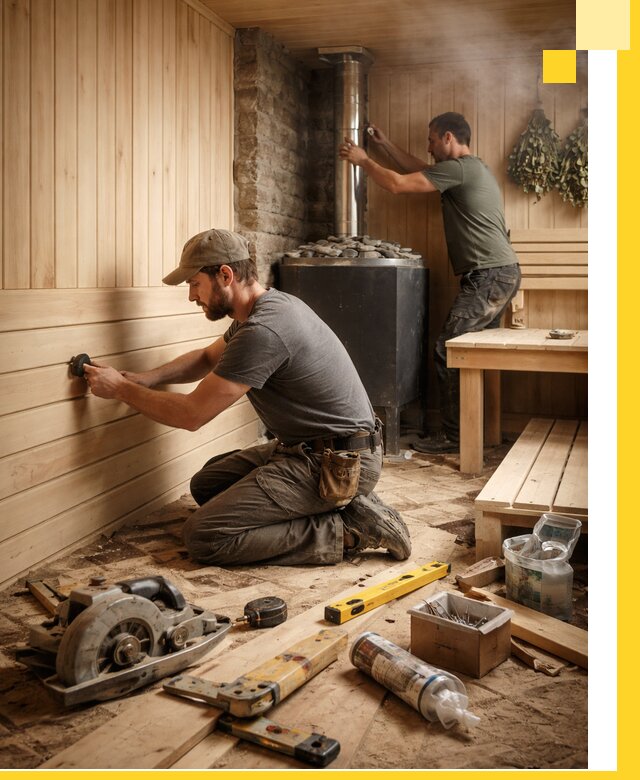 Полное строительство и оснащение парных под ключ в Югорске