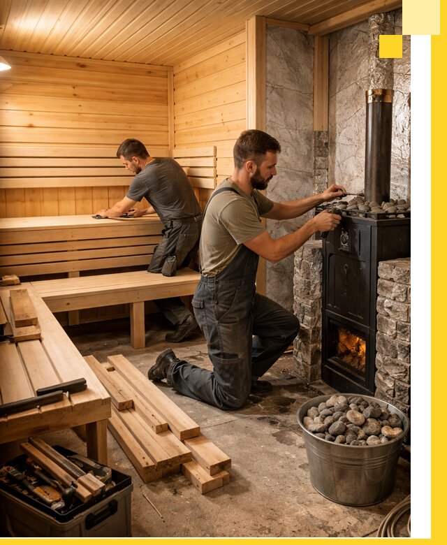 Дизайн и строительство интерьеров бань под ключ в Югорске