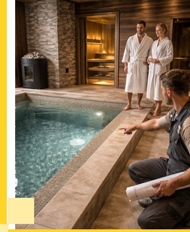 Проект бани с бассейном под ключ в Югорске от 66372 р. | ЭриданЮгр