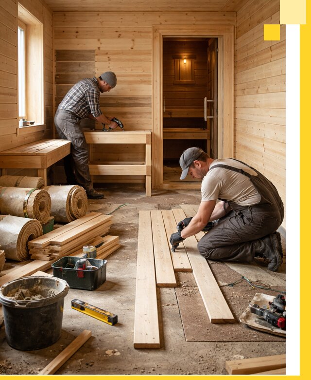 Индивидуальный проект бани с комнатой отдыха под ключ в Югорске