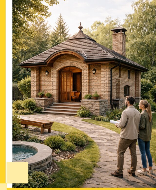 Проект кирпичной бани в Югорске от 30633 р. | ЭриданЮгр