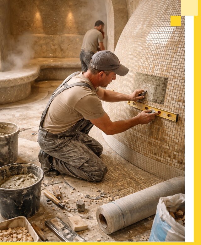 Хамам под ключ в Югорске: проектирование, строительство, отделка