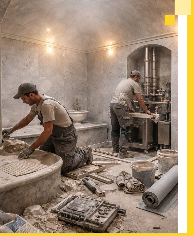 Строительство турецких бань хаммам под ключ в Югорске