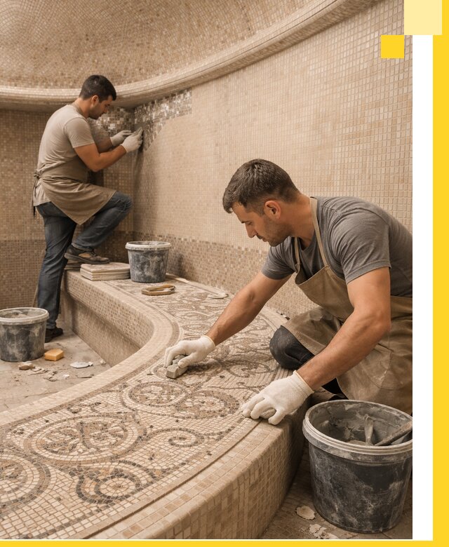 Плитка для хамама в Югорске, укладка, подбор и поставка