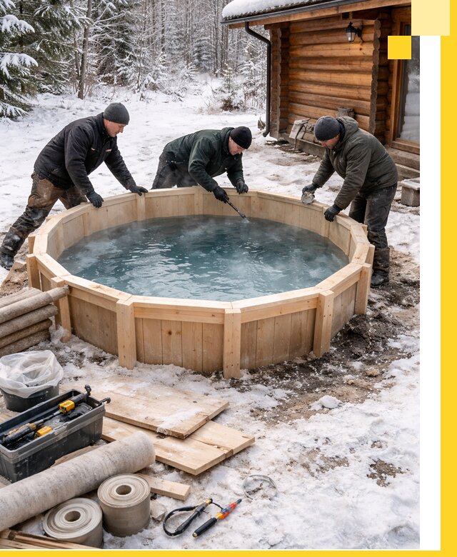 Изготовление и установка ледяных купелей под ключ в Югорске