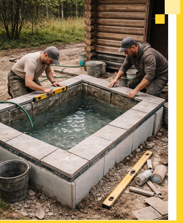 Изготовление и установка холодных купелей под ключ в Югорске